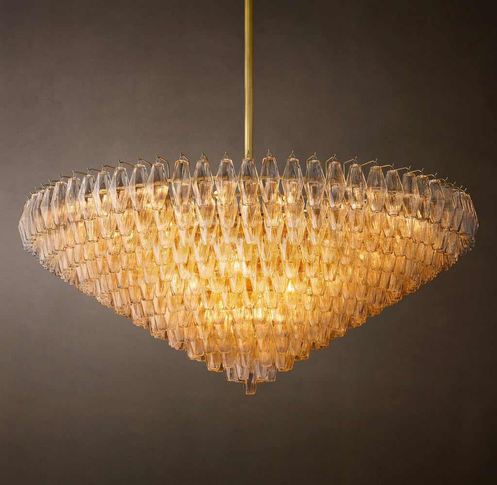 Artisan Chiara Clear Glass Tiered Round Chandelier – 62"