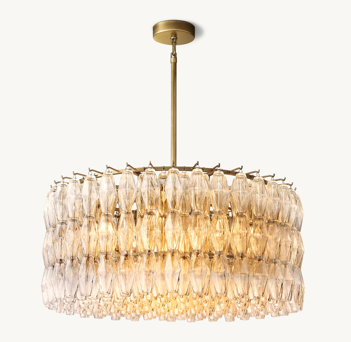 Artisan Chiara Clear Glass Round Chandelier, alternate view