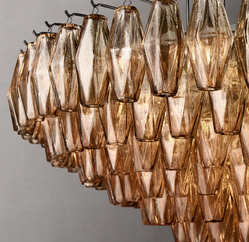 Artisan Chiara Smoke Glass Tiered Round Chandelier – 47"