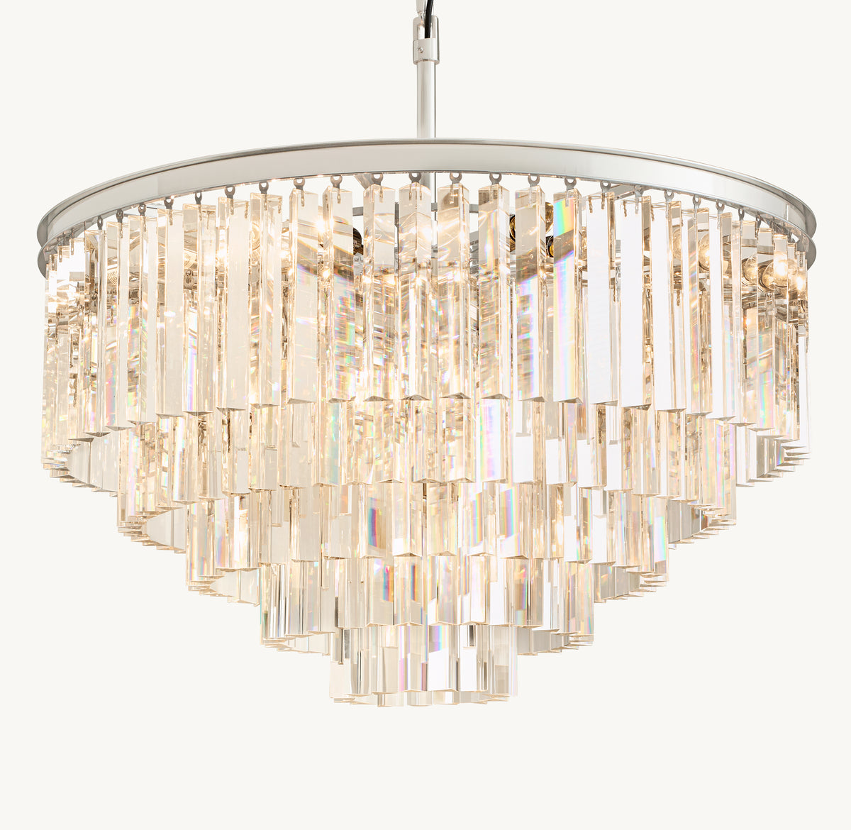 Artisan 1920s Odeon Round Chandelier