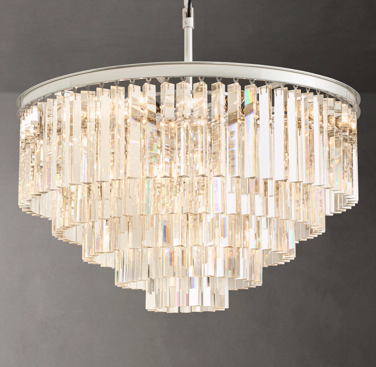Artisan 1920s Odeon Round Chandelier, alternate view