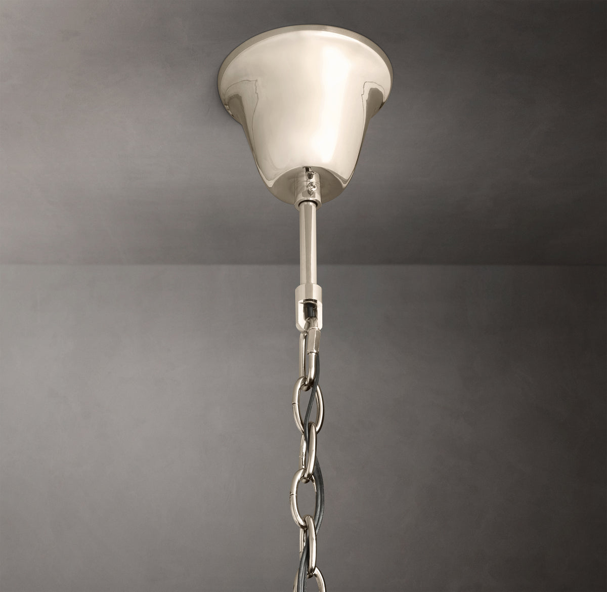 Artisan 1920s Odeon Round Chandelier – 32" Polished Nickel