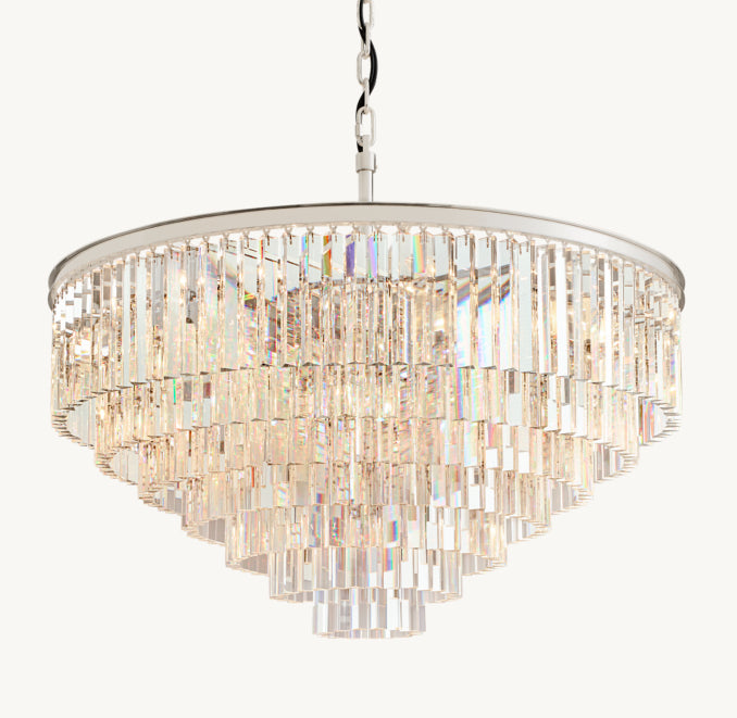 Artisan 1920s Odeon Round Chandelier, alternate view