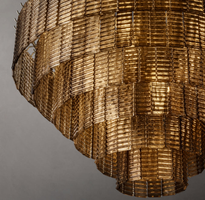 Heritage Sirene Smoke Glass Round Chandelier
