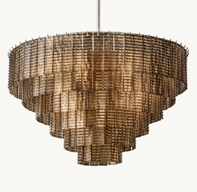 Heritage Sirene Smoke Glass Round Chandelier