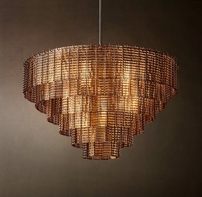 Heritage Sirene Smoke Glass Round Chandelier