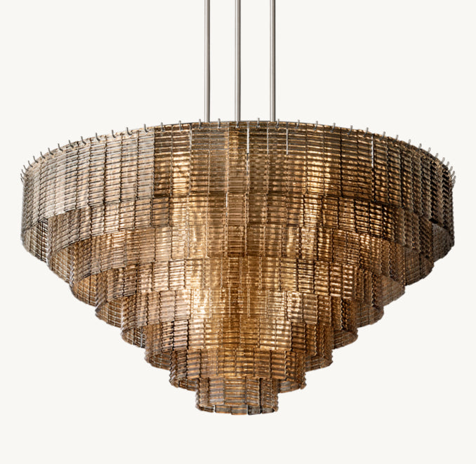 Heritage Sirene Smoke Glass Round Chandelier