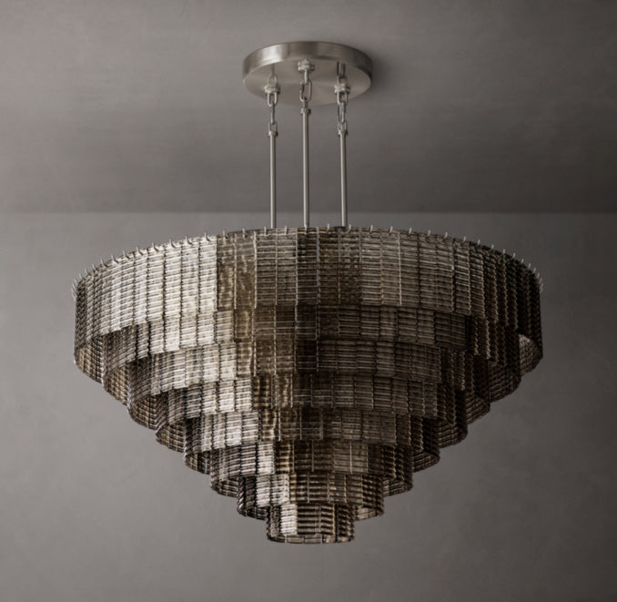 Heritage Sirene Smoke Glass Round Chandelier, alternate view