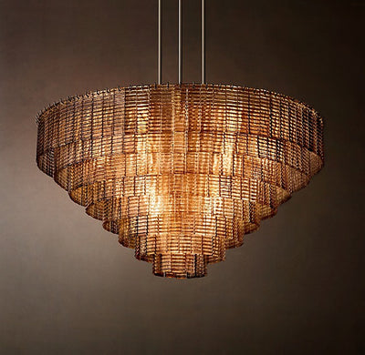 Heritage Sirene Smoke Glass Round Chandelier