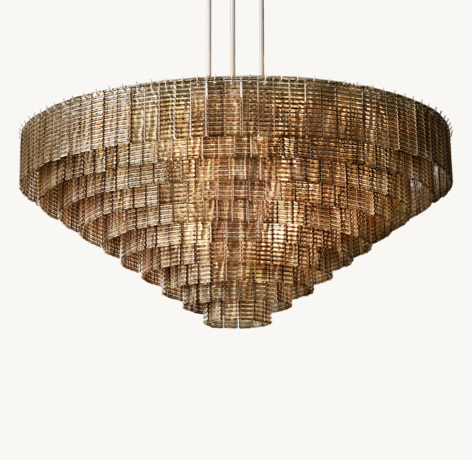 Heritage Sirene Smoke Glass Round Chandelier