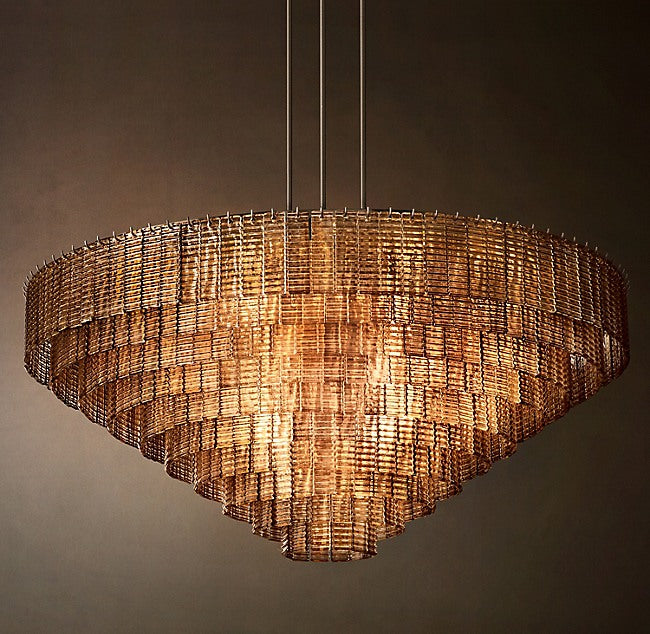 Sirene Smoke Glass Round Chandelier