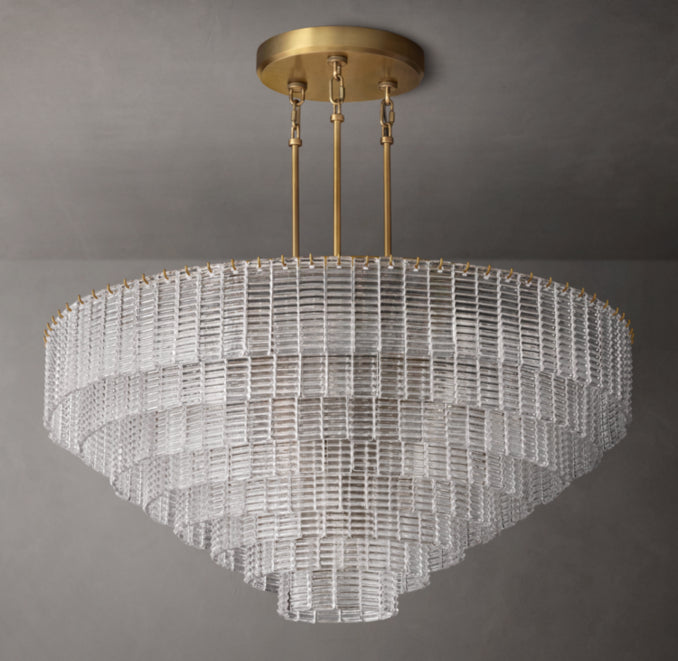 Heritage Sirene Clear Glass Round Chandelier, alternate view