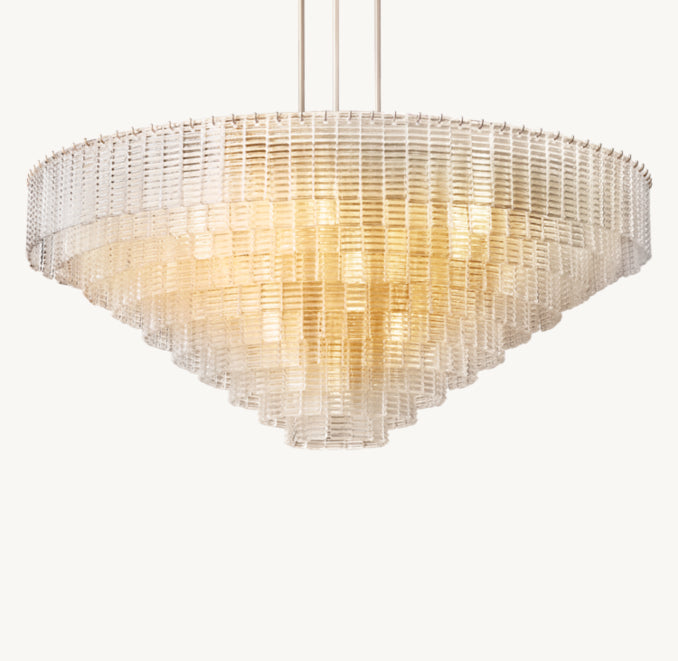 Heritage Sirene Clear Glass Round Chandelier – 41"