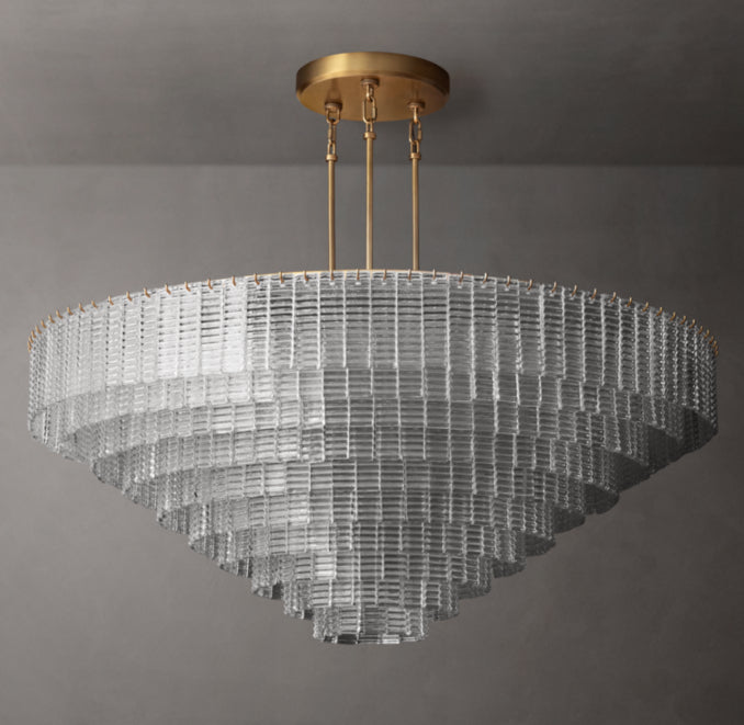 Heritage Sirene Clear Glass Round Chandelier, alternate view