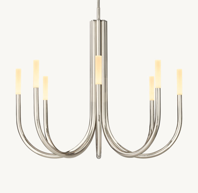 Sculptural Rousseau Round Chandelier, alternate view