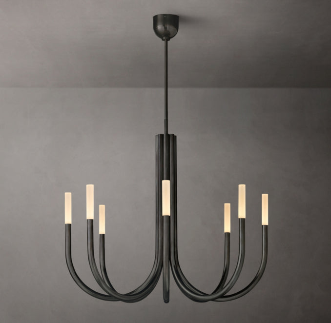 Sculptural Rousseau Round Chandelier
