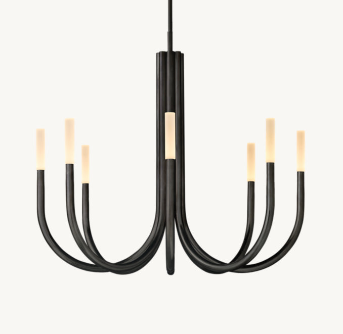 Sculptural Rousseau Round Chandelier, alternate view