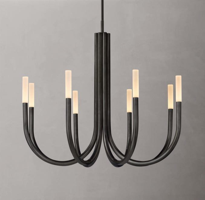Sculptural Rousseau Round Chandelier