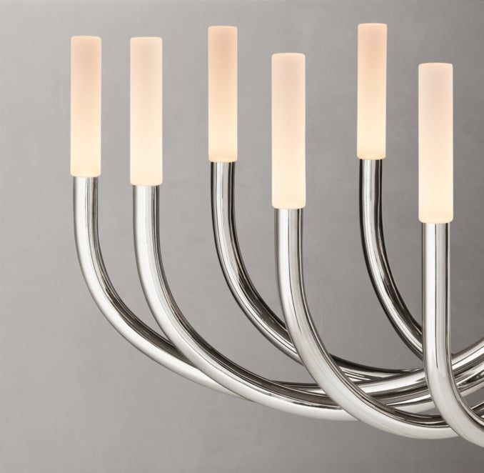 Sculptural Rousseau Oval Chandelier