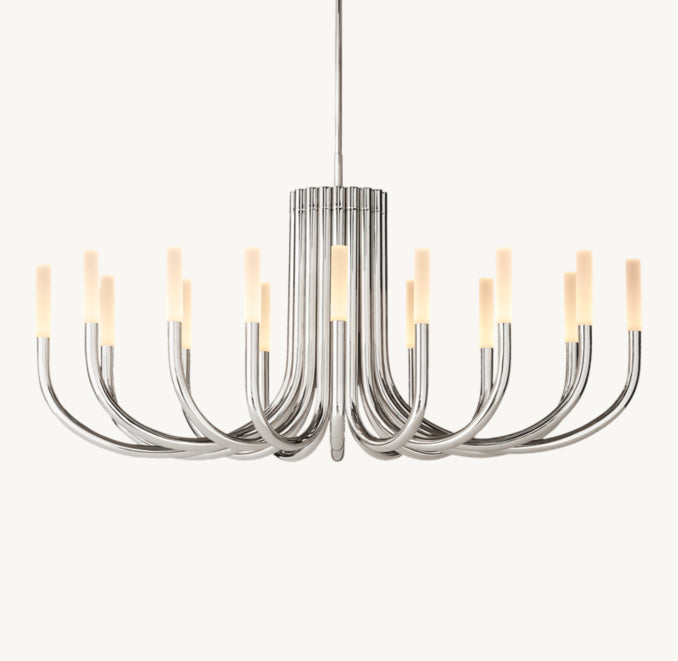 Sculptural Rousseau Oval Chandelier, alternate view