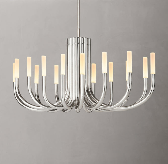 Sculptural Rousseau Oval Chandelier