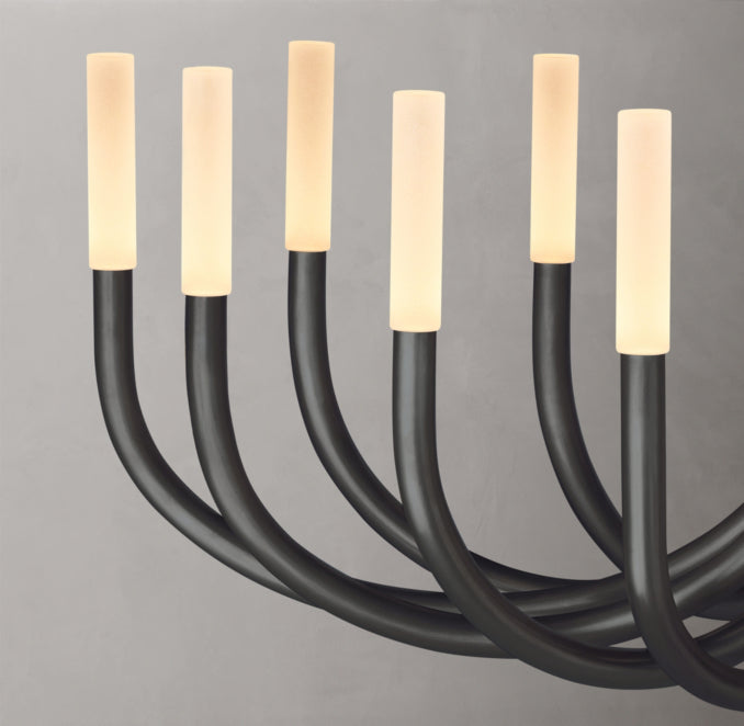 Sculptural Rousseau Oval Chandelier