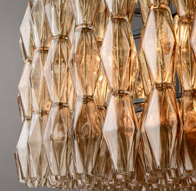 Artisan Chiara Smoke Glass Round Chandelier – 37"