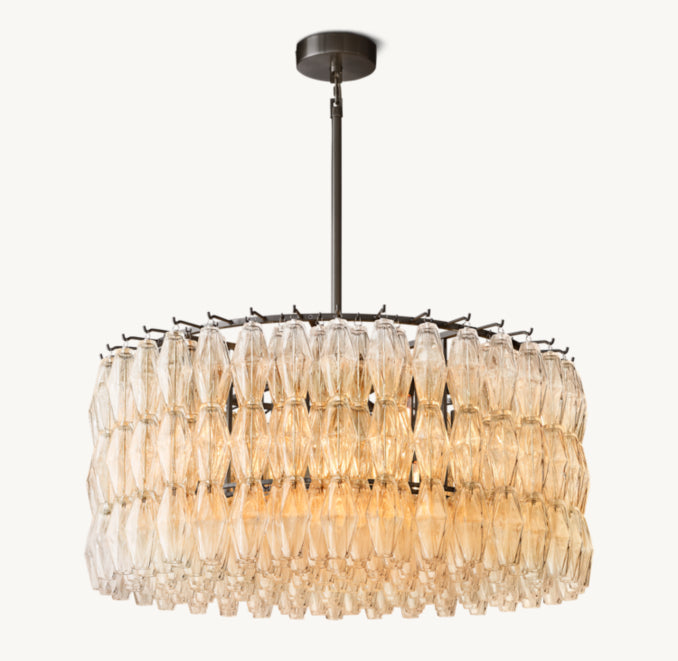 Artisan Chiara Clear Glass Round Chandelier, alternate view