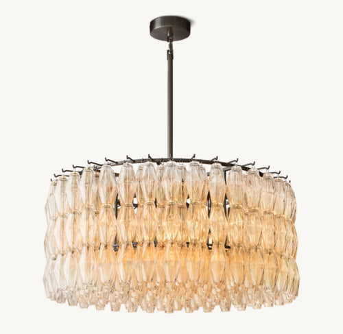 Artisan Chiara Clear Glass Round Chandelier, alternate view
