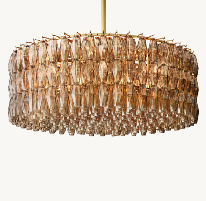 Artisan Chiara Smoke Glass Round Chandelier – 47"