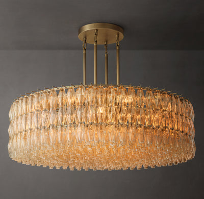 Artisan Chiara Clear Glass Round Chandelier – 62"