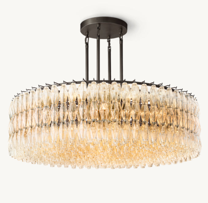Artisan Chiara Clear Glass Round Chandelier, alternate view