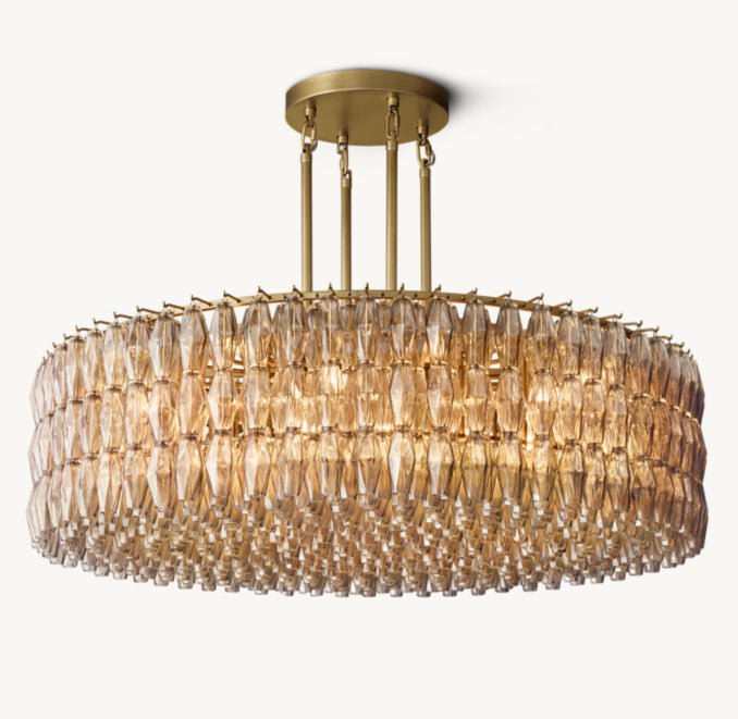 Artisan Chiara Smoke Glass Round Chandelier – 62"