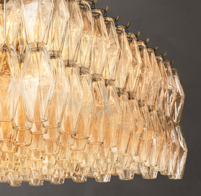 Artisan Chiara Clear Glass Rectangular Chandelier