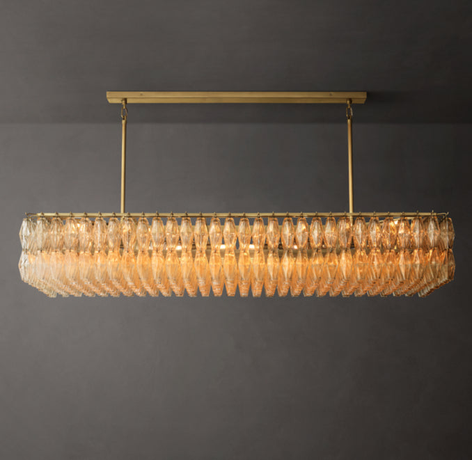 Artisan Chiara Clear Glass Rectangular Chandelier