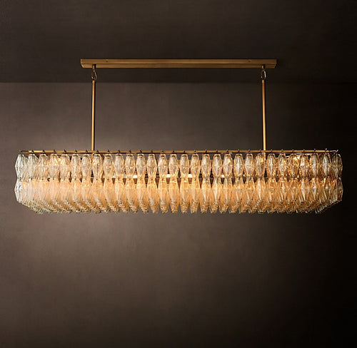 Chiara Clear Glass Rectangular Chandelier