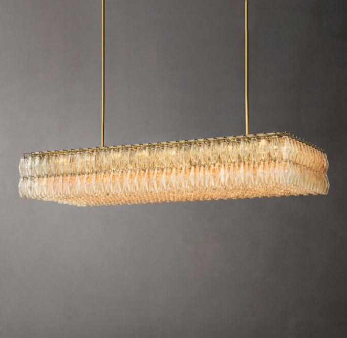 Artisan Chiara Clear Glass Rectangular Chandelier