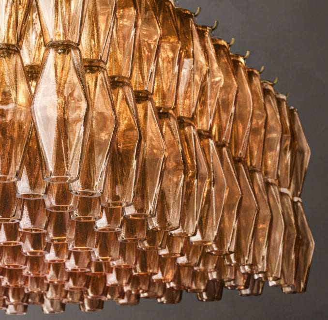 Artisan Chiara Smoke Glass Rectangular Chandelier