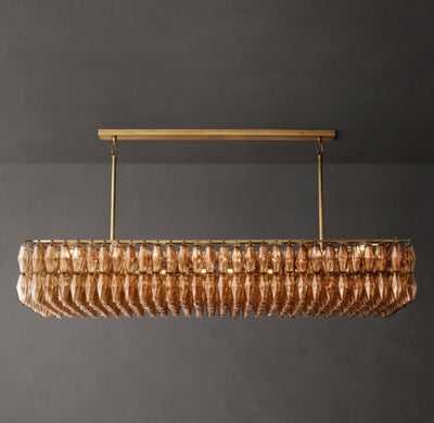 Artisan Chiara Smoke Glass Rectangular Chandelier