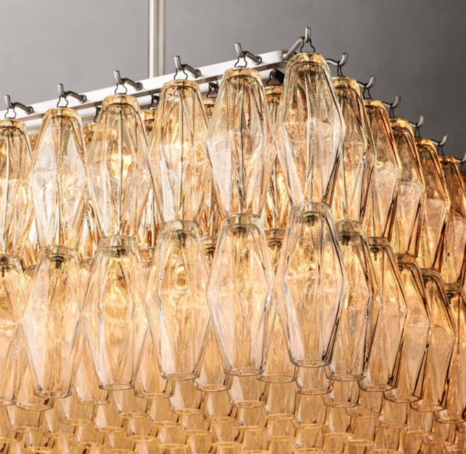 Artisan Chiara Clear Glass Rectangular Chandelier