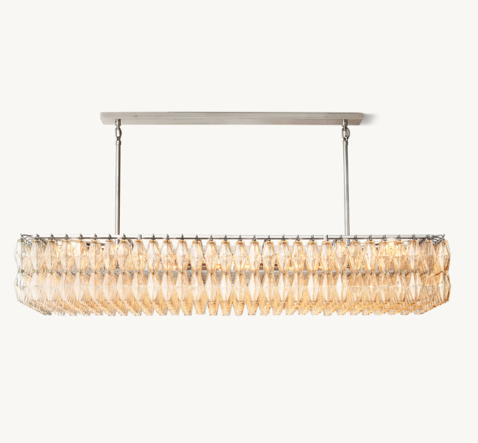 Artisan Chiara Clear Glass Rectangular Chandelier