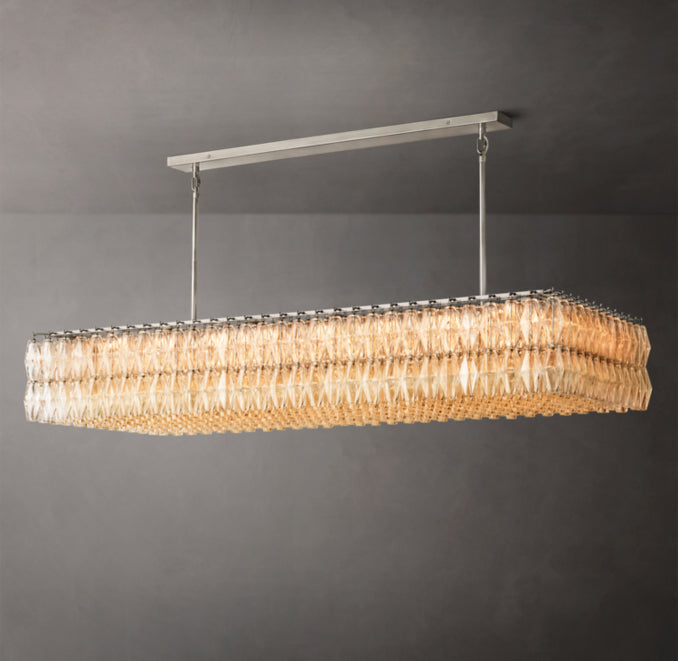 Artisan Chiara Clear Glass Rectangular Chandelier