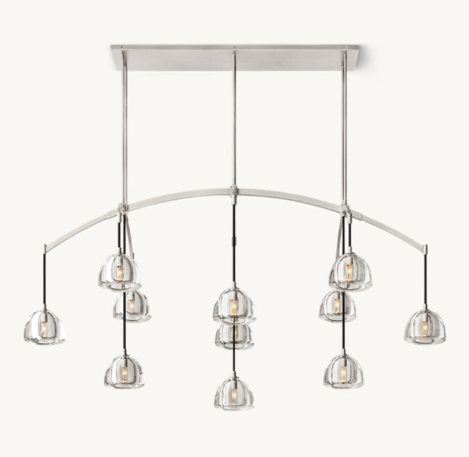 Signature Hemisphere Linear Chandelier, alternate view