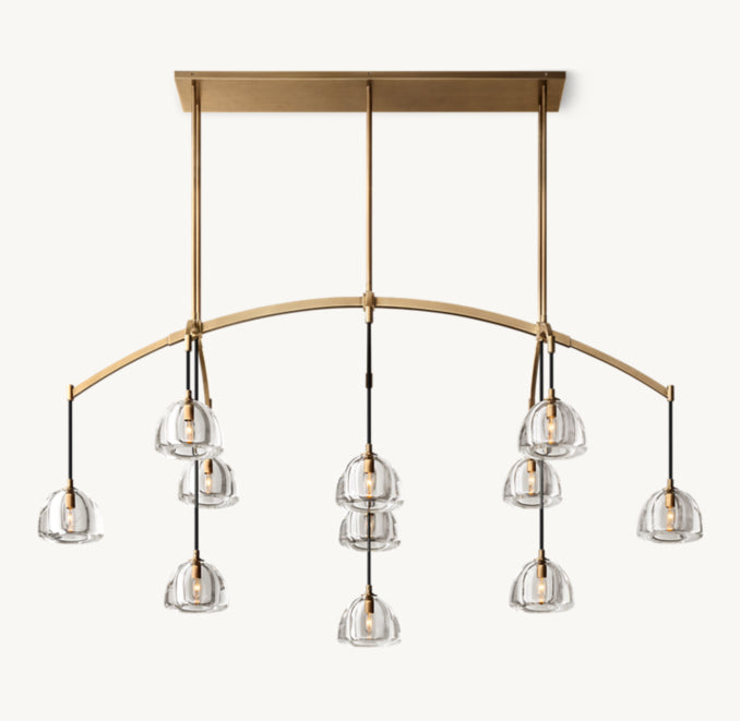 Signature Hemisphere Linear Chandelier, alternate view