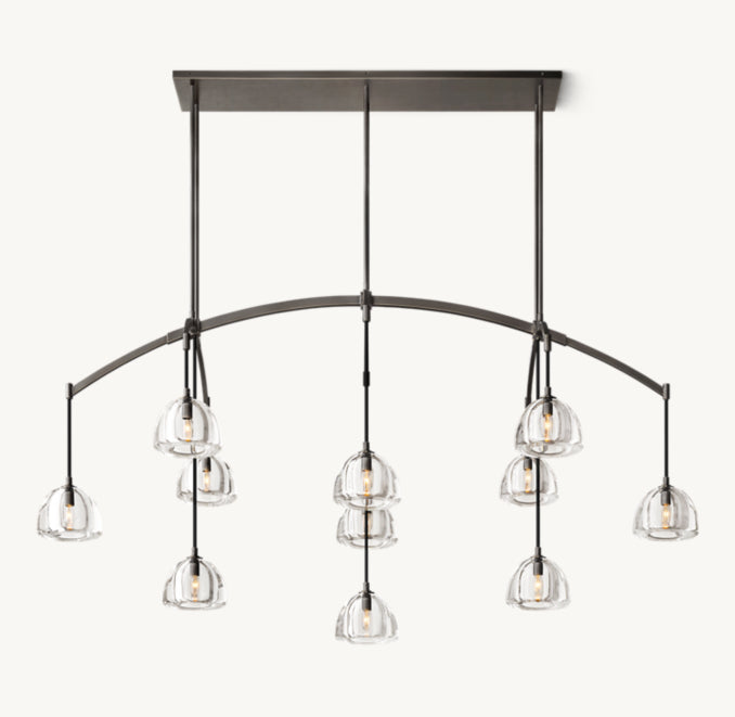 Signature Hemisphere Linear Chandelier, alternate view