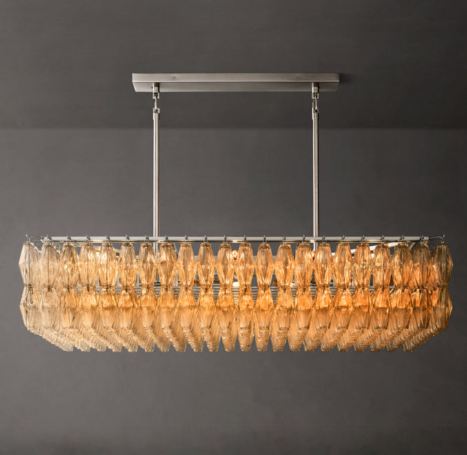 Artisan Chiara Clear Glass Rectangular Chandelier
