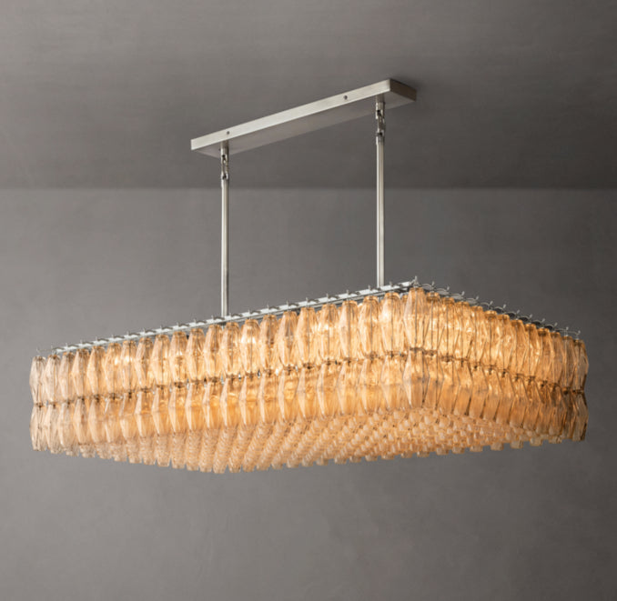 Artisan Chiara Clear Glass Rectangular Chandelier