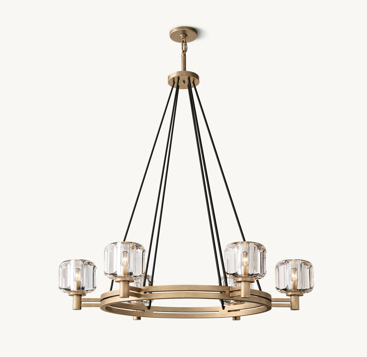 Sculptural Demaret Round Chandelier, alternate view