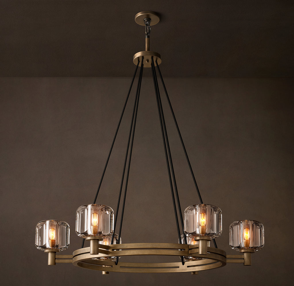 Sculptural Demaret Round Chandelier – 36"