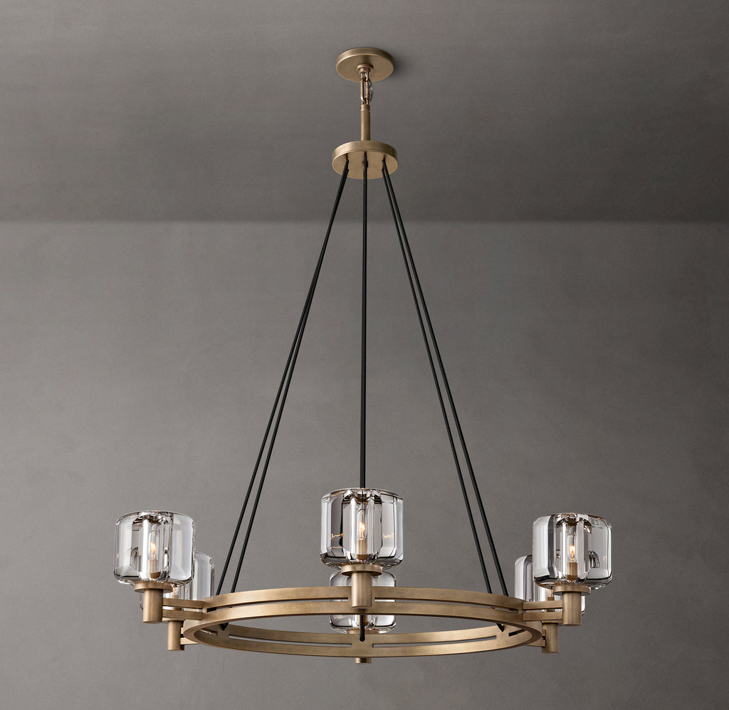 Sculptural Demaret Round Chandelier – 36"